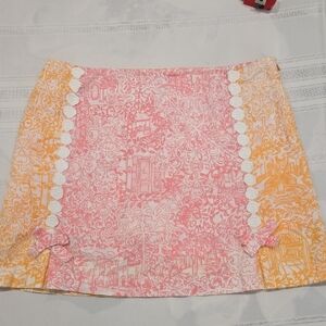 Lilly Pulitzer JUBILEE Pink and Orange Mini Skort